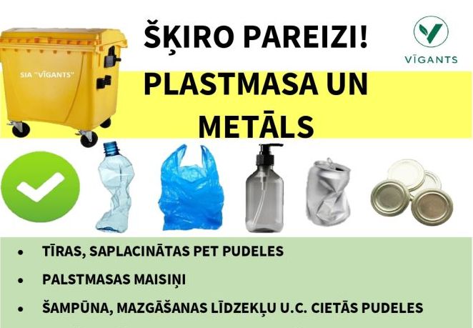 Kā pareizi šķirot plastmasu un metālu? 